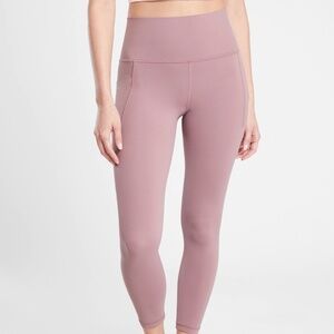 Athleta Salutation Stash 7/8 Leggings Mauve | Size L | Good